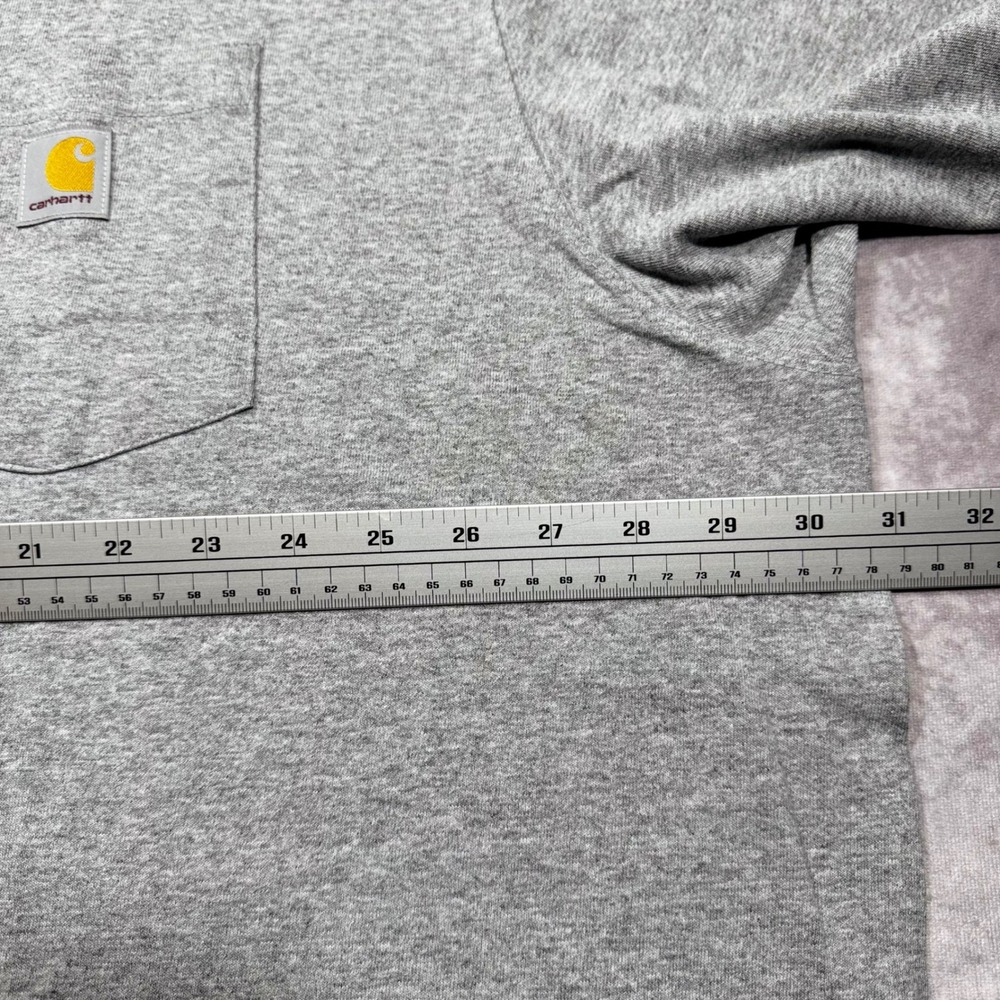 Carhartt K87 Mens 3XL Loose Fit Pocket T-Shirt Heather Gray Short Sleeve NWT - Picture 6 of 8